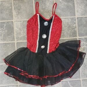 Weissman red black dance costume tutu MC